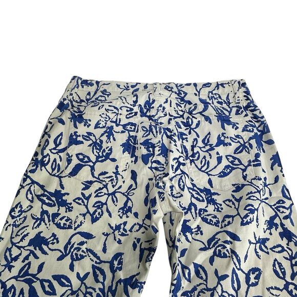 Current/Elliot X DVF The Classic Skinny Blue White Floral Printed Jeans Size 32 - Picture 7 of 10